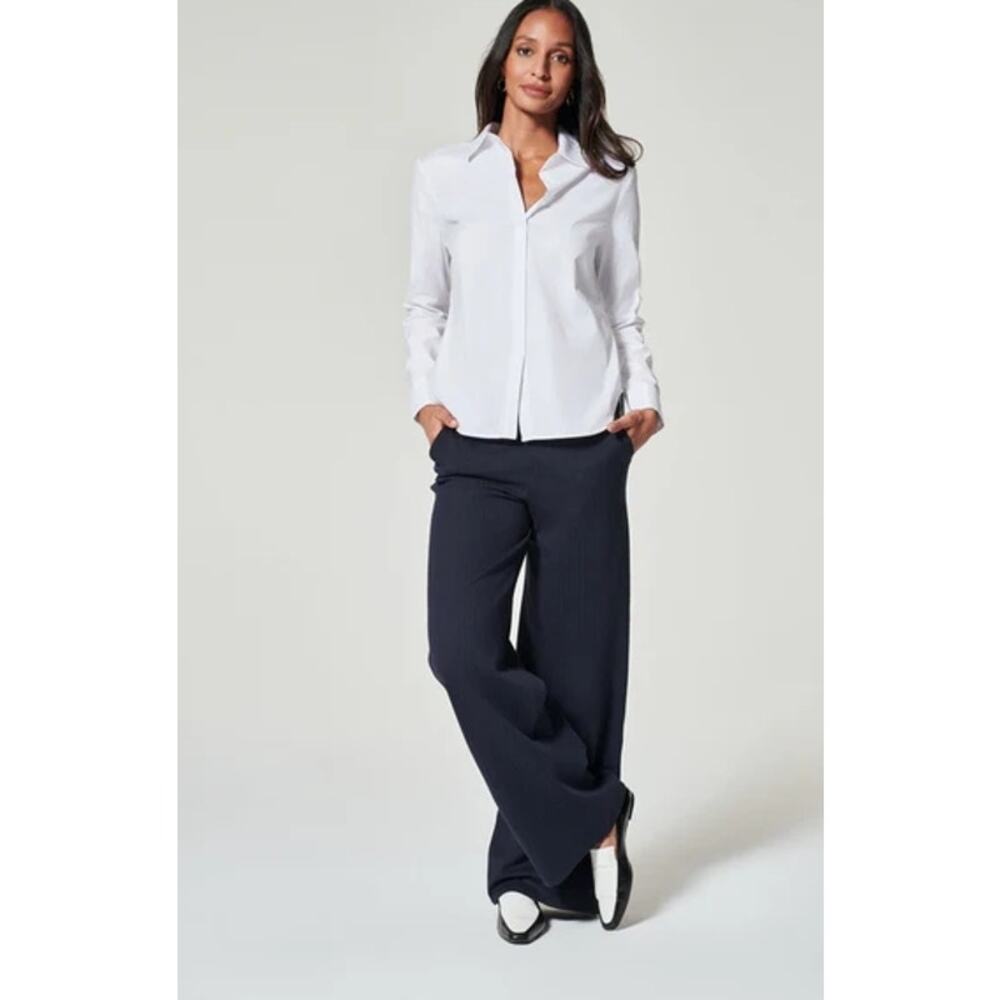Spanx The Best Button Down White Shirt L